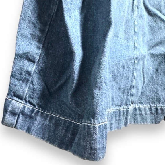 Vintage Bill Blass Flower Embroidered Chambray Short Sleeve Shirt Plus Size 2X - Picture 8 of 15